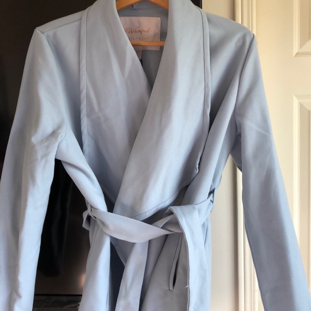 Revamped Light Blue Trench Coat